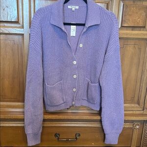 Madewell Women's Purple Cardigan Sweater
